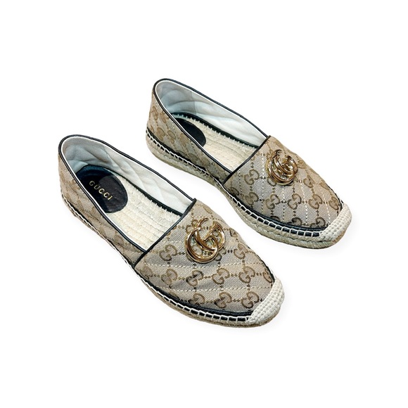 GUCCI GG Matelasse Canvas Monogram Logo Espadrilles Loafers Size EU 36.5… - Picture 4 of 12